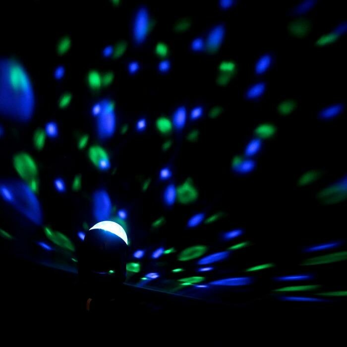 Световой прибор хрустальный шар, 3 LED, 3 Вт, 220V, реагирует на звук - фотография № 5