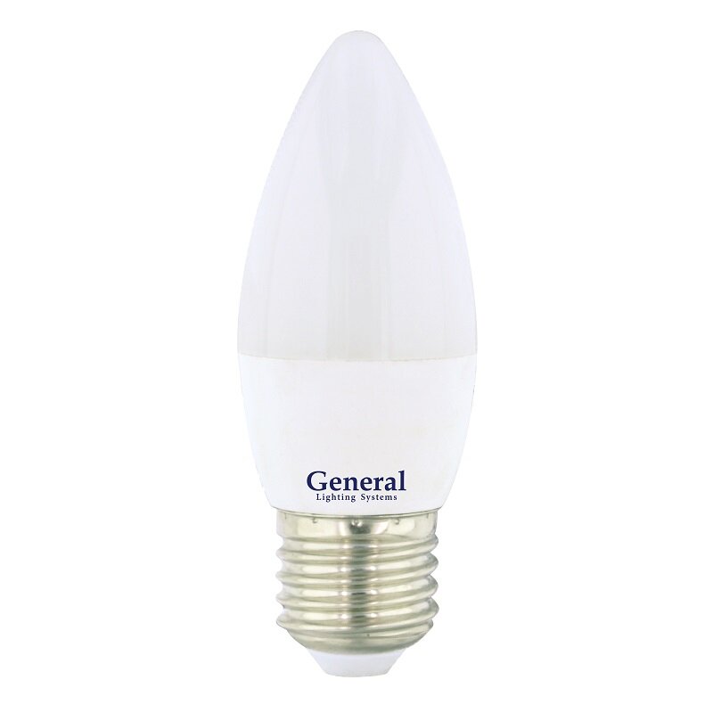 Лампа светодиодная GENERAL ECO Свеча 8W E27 6500K 660Lm