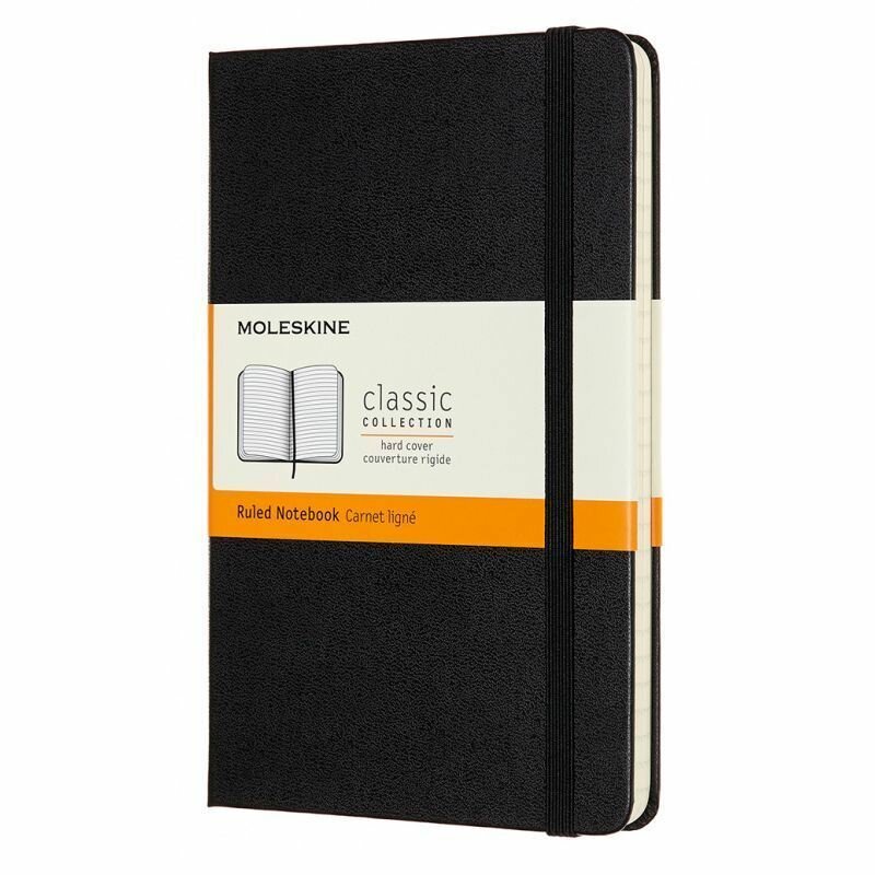 Блокнот Moleskine Classic Medium, 240 стр., черный, в линейку