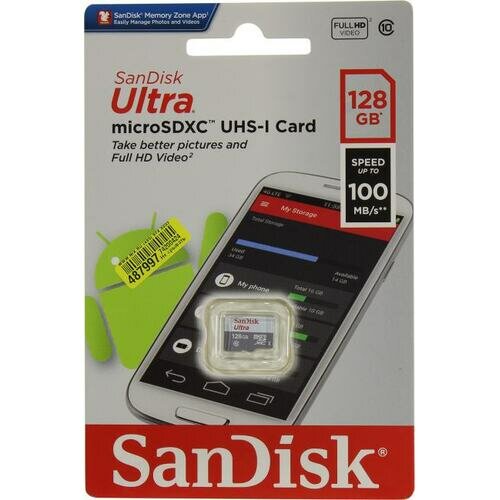 SD карта Sandisk Ultra SDSQUNR-128G-GN6MN