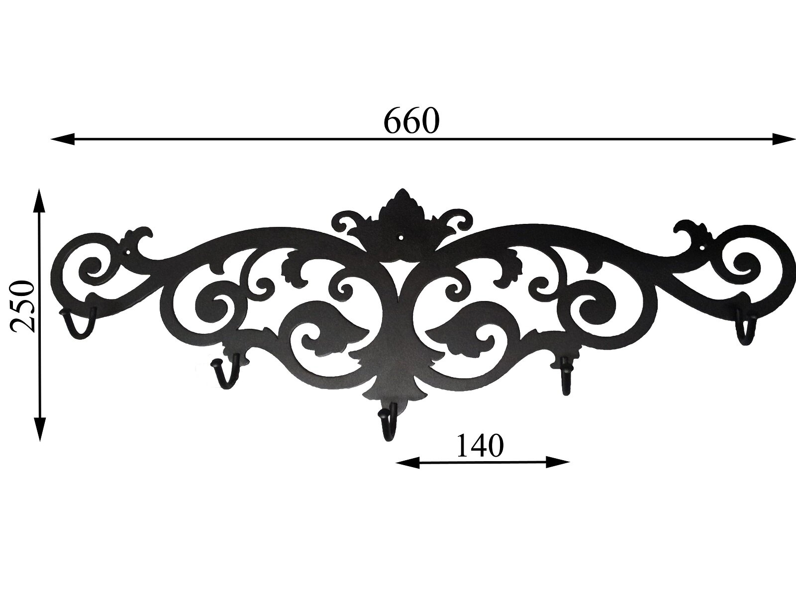 Вешалка для одежды "Верда 660", 66х25х4,5 см., 1,12 Белый - фотография № 4