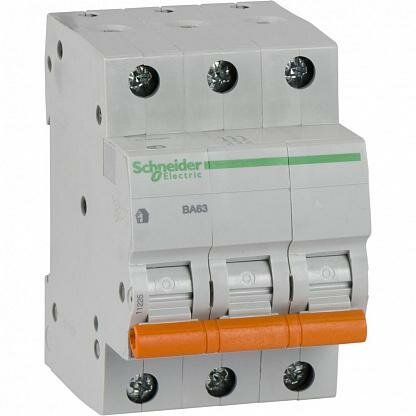 Автоматический выключатель модульный Schneider Electric ВА63 3п 25А C 4,5кA (11225)