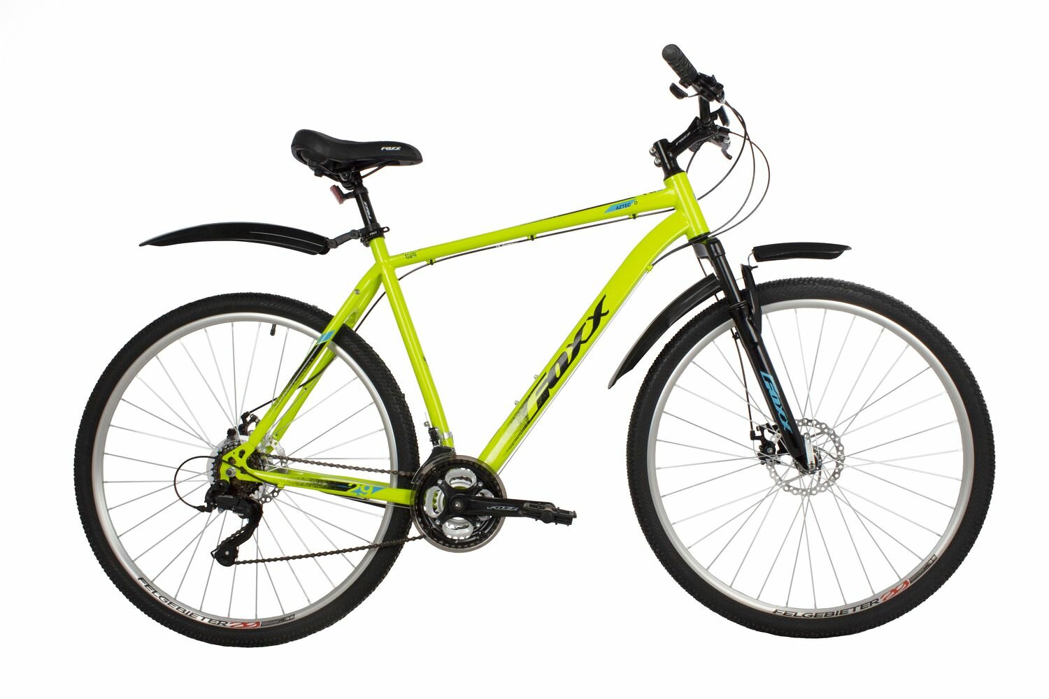 Велосипед FOXX AZTEC D 29" (2022) (Велосипед FOXX 29" AZTEC D зеленый, сталь, размер 18")