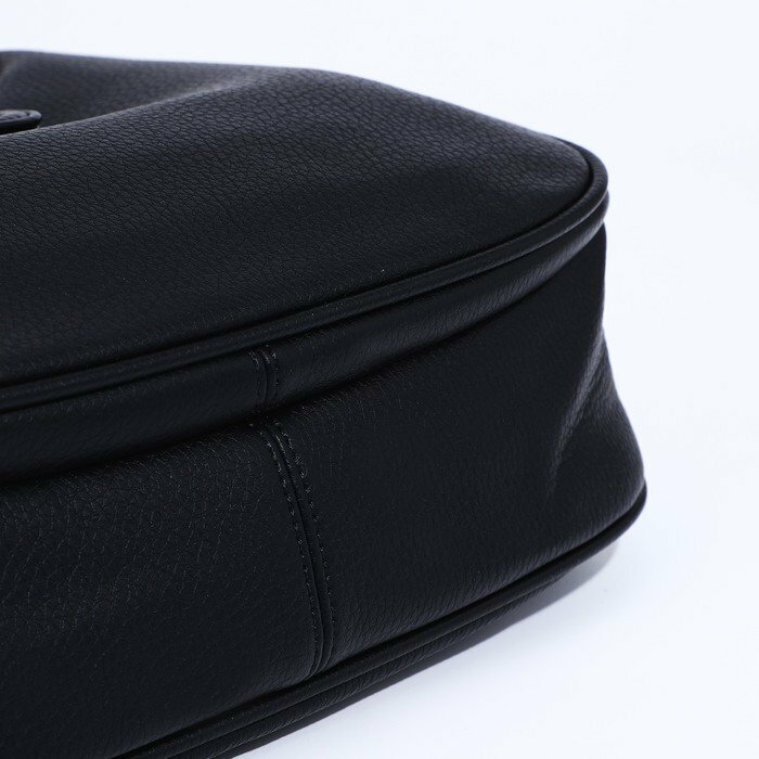 Сумка-мешок на молнии, наружный карман, длинный ремень, цвет чёрный - фотография № 3