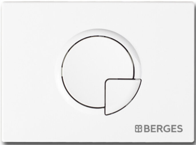 Кнопка смыва Berges Wasserhaus Novum R4 040024 белая Soft Touch
