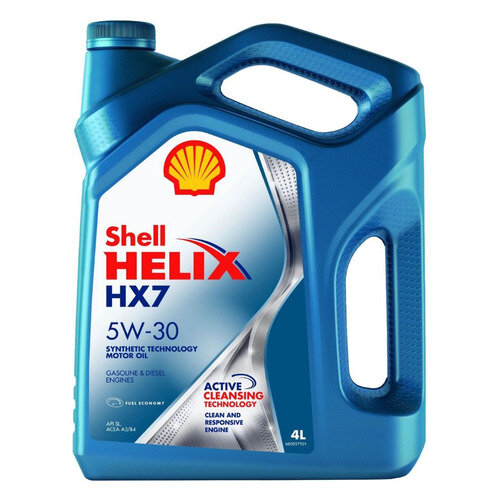 Моторное масло SHELL Helix HX7, 5W-30, 4л, полусинтетическое [550046351]