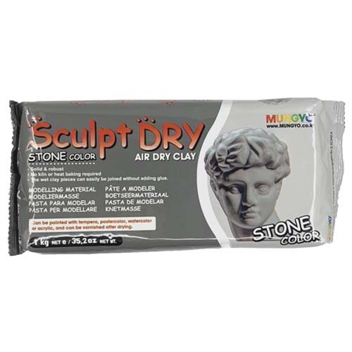 Mungyo Глина для моделирования "Sculpt Dry", 1000г, каменная