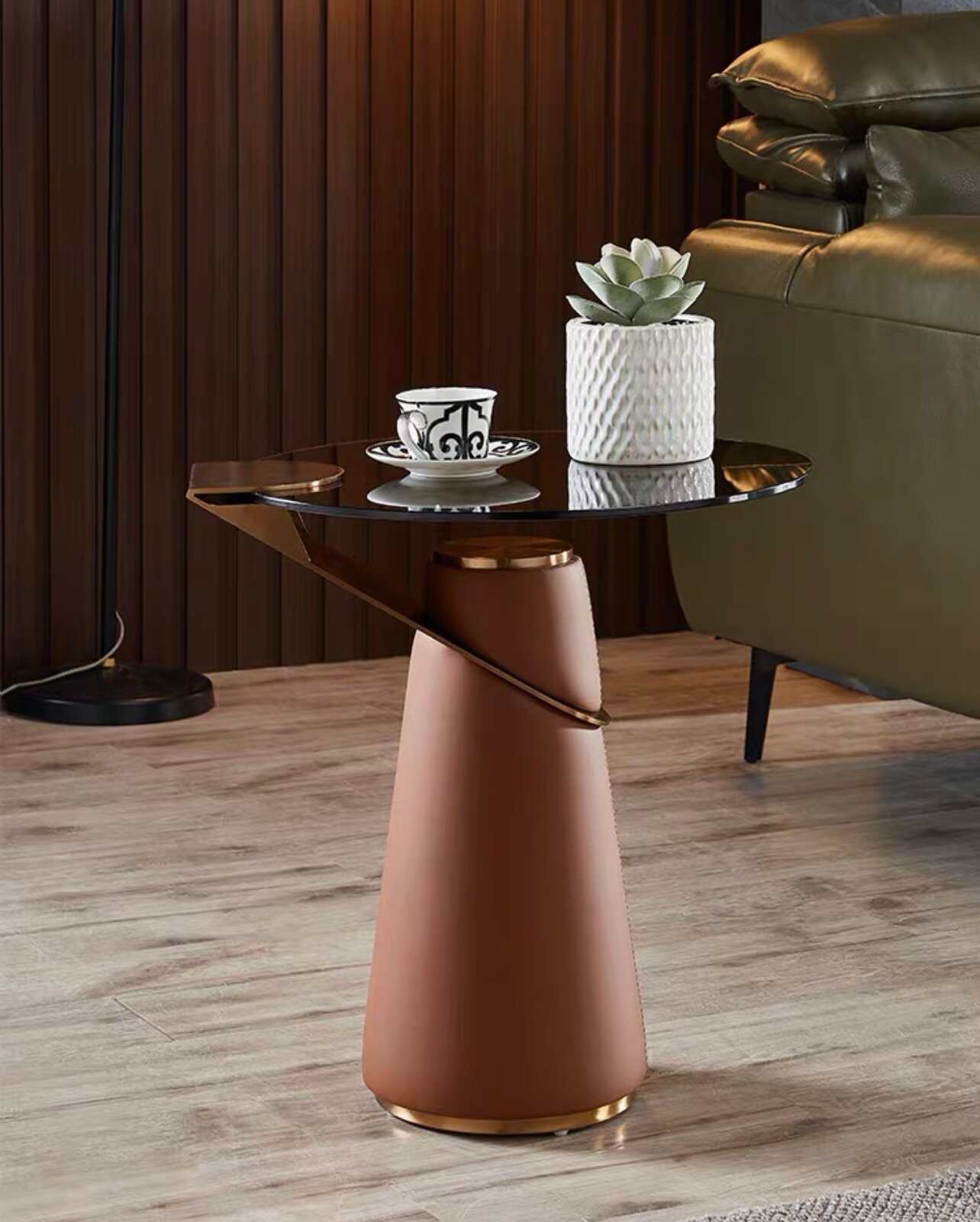 Кофейный столик в стиле TURRI ECLIPSE Side table (бежевый) - фотография № 3