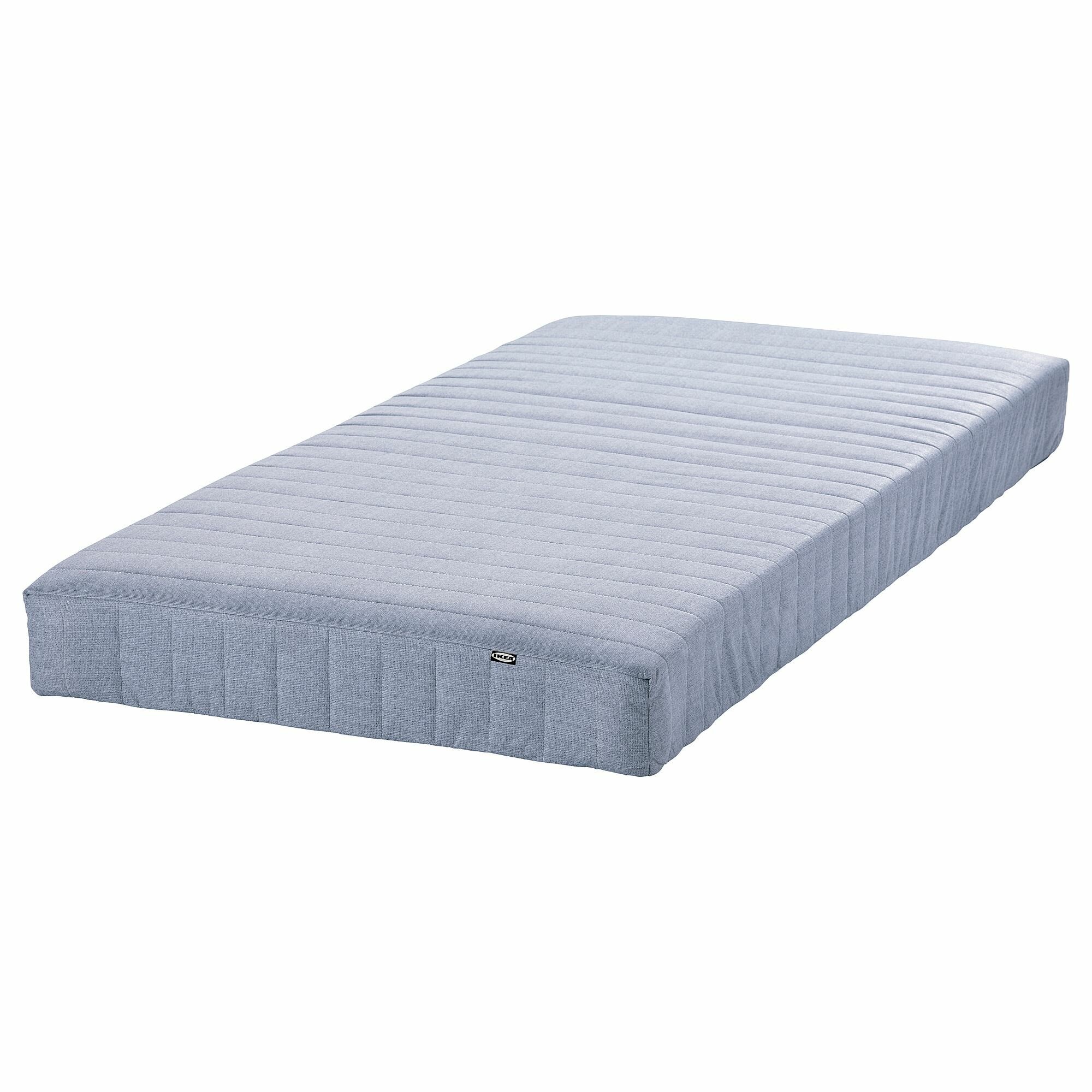 Икея / IKEA VADSO, вадсо, односпальная кровать, голубой, 90x200 см, экстра-жесткий