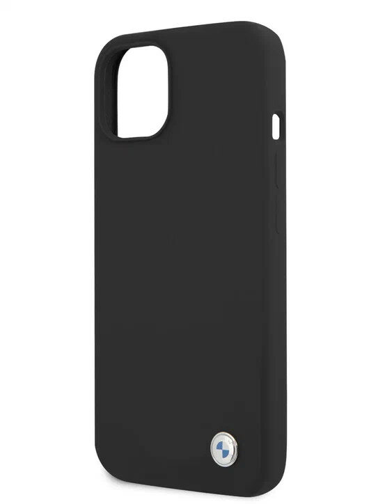 Чехол для iPhone 13 mini BMW Signature Liquid silicone Hard Black (BMHCP13SSILBK)