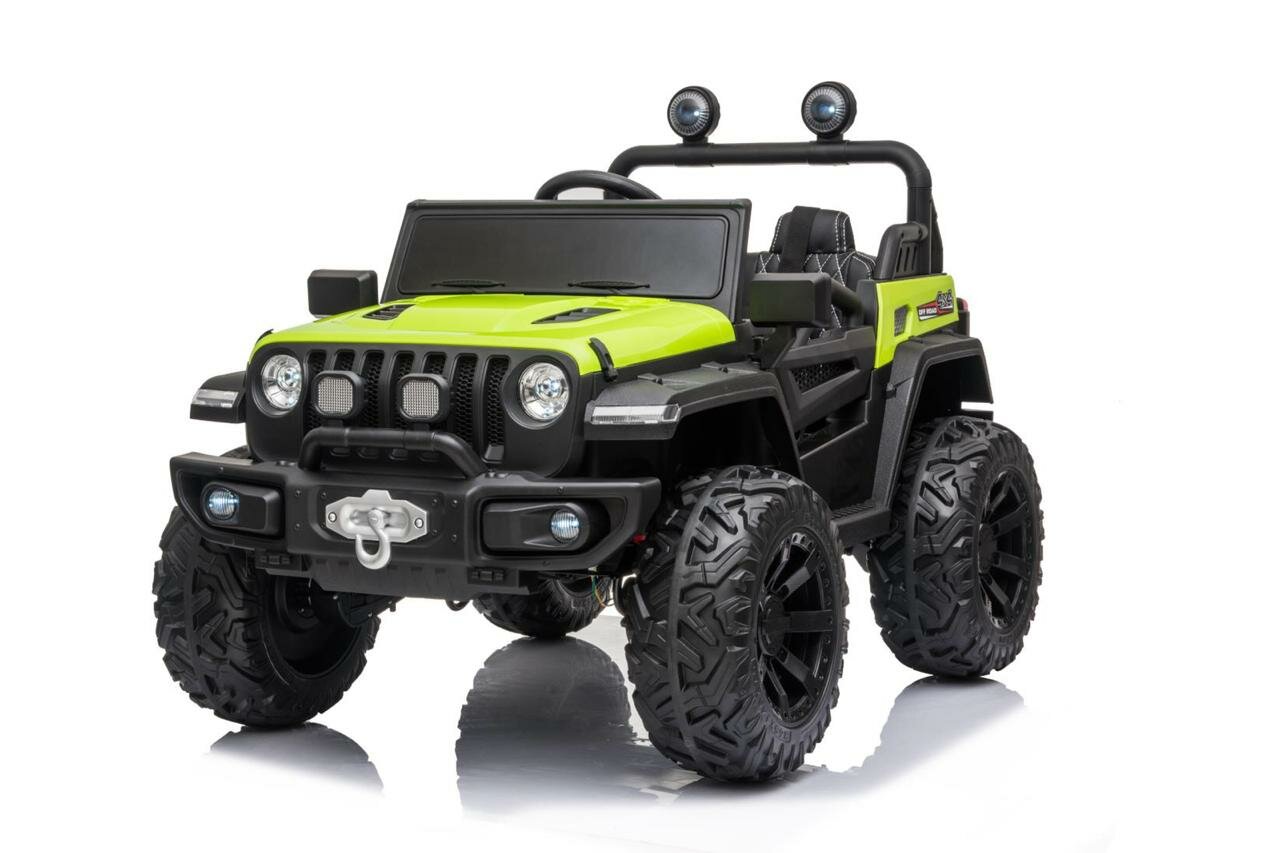 Детский электромобиль RiverToys C555CC 4WD зеленый глянец