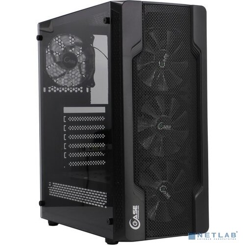 Powercase Корпус Powercase CMIXB-F4 Корпус Mistral X4 Mesh, Tempered Glass, 4x 120mm fan, чёрный, ATX (CMIXB-F4) чёрный