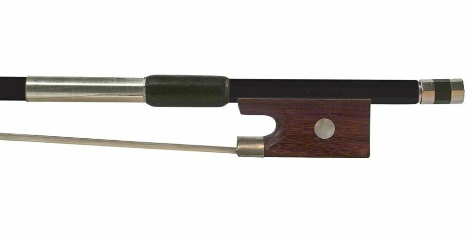 ANTON BRETON AB-110BK Brazilwood Student Violin Bow 1/2 Black смычок для скрипки, круглая трость