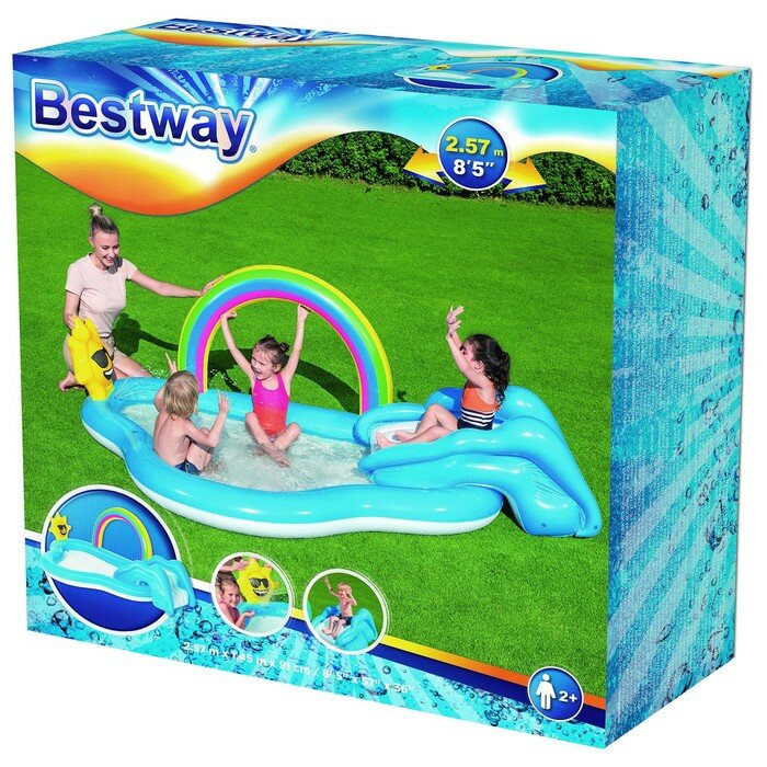 Игровой бассейн Rainbow n 'Shine, 257 x 145 x 91 см, 53092 Bestway - фотография № 6