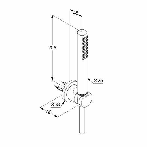 Душевой гарнитур Kludi Nova Fonte Puristic 2085039-15 черный матовый - фотография № 2