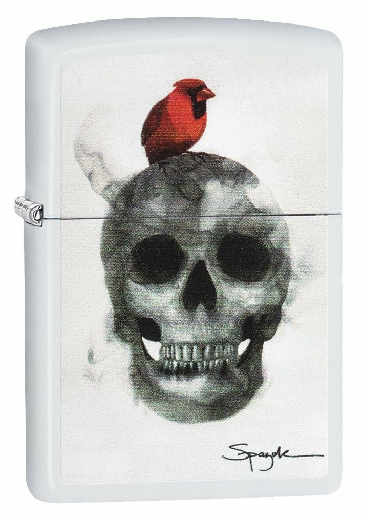  ZIPPO 29644 Spazuk Cardinal on Skull Design