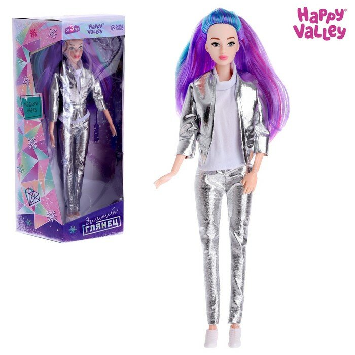 Happy Valley Кукла-модель шарнирная «Ксения - Зимний глянец», в костюме