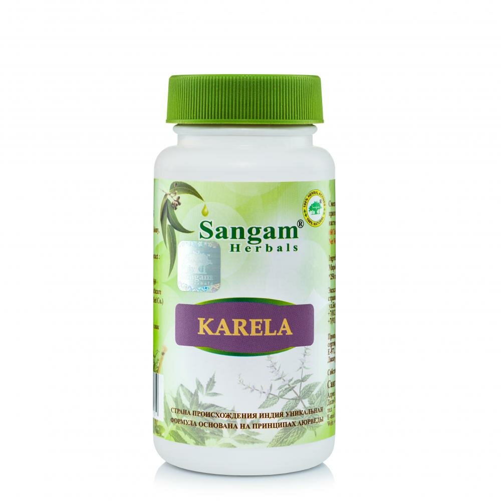 Карела таблетки Karela Sangam Herbals, 60 таб, 950 мг