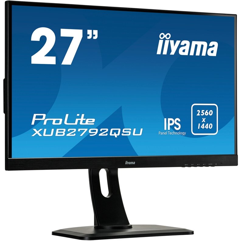  Iiyama 27" ProLite XUB2792QSU-B1 2560x1440 IPS LED 75 5ms FreeSync DVI HDMI DisplayPort