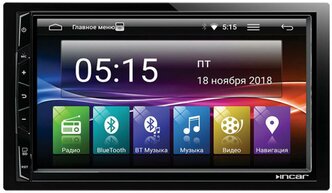 Автомагнитола Intro AHR-7080, универсальная, 2 DIN (Android 7.0)