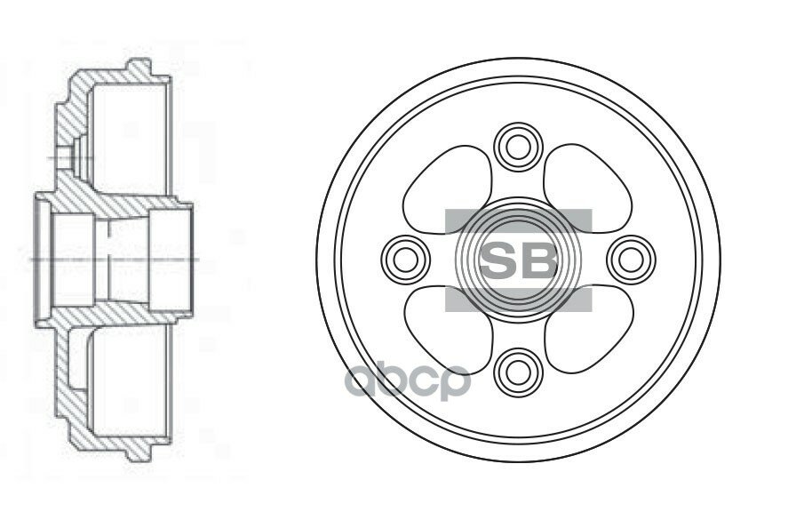 Барабан Тормозной Sd3011 (96316636 96320387 96318925) Sangsin brake арт. SD3011