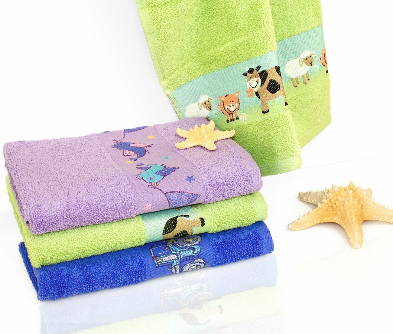 Комплект махровых полотенец Kids towel 2шт Maison dor (зеленый) Комплект полотенец