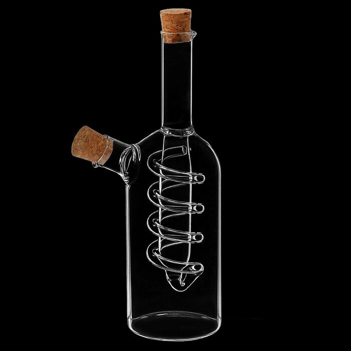 Бутыль 2 в 1 для соусов и масла «Спираль», 250/30 мл, 8×8×18 см - фотография № 2
