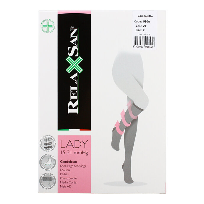 Relaxsan Гольфы Gambaletto Lady 1 кл комп р.2 телесный, 1 уп