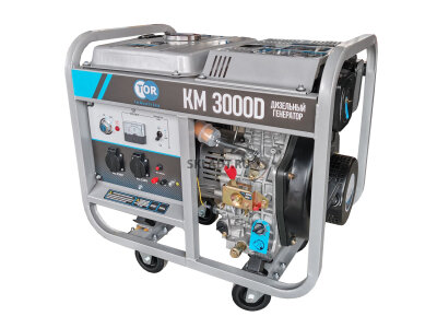 Генератор дизельный TOR KM9000D 9,0 кВт 220/380В 20 л с кнопкой запуска 1025966