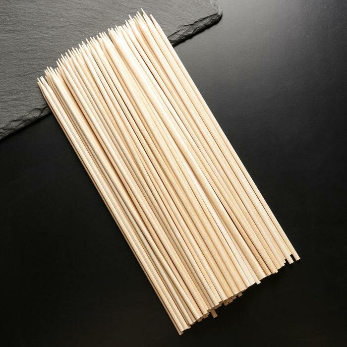 Шампур деревянный Magistro, 20×0,3 см, по 100 шт, берёза - фотография № 2
