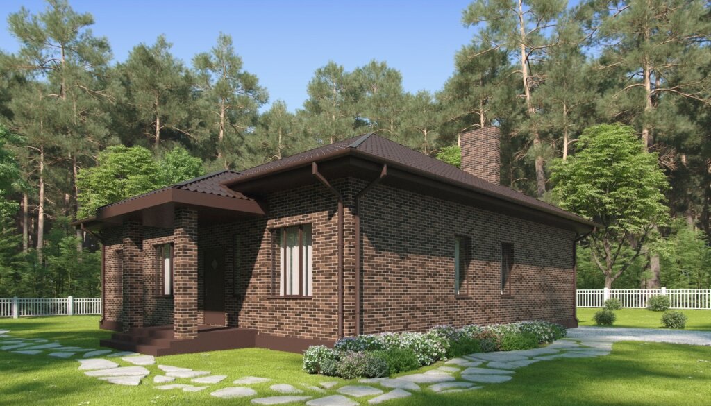 Проект жилого дома SD-proekt 11-0028 (1559 м2 1351*1351 м керамический блок 380 мм облицовочный кирпич)