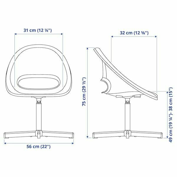 LOBERGET / SIBBEN Детский стул письменный Белый IKEA - фотография № 7