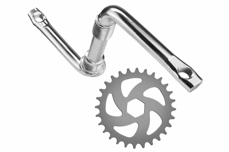 фото KMS Шатуны детские комплект для 14"-16" 102мм со звездой 28Т