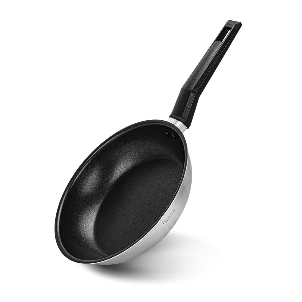 FISSMAN Сковорода STEEL PRO 24x5,5см из нержавеющей стали с антипригарным покрытием