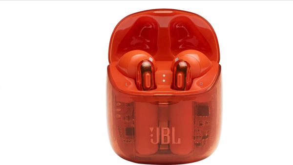 Гарнитура вкладыши JBL Tune 225TWS Ghost оранжевый .