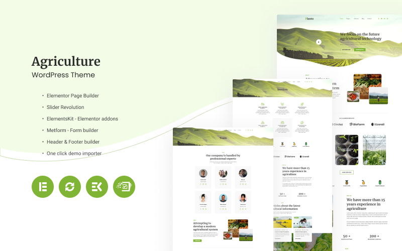 Шаблон Wordpress Plantz - Agriculture Тема WordPress