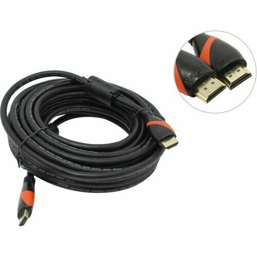 Кабель интерфейсный HDMI-HDMI VCOM CG525D-R-10.0 19M/M ver. 2.0, 2 фильтра, 10м