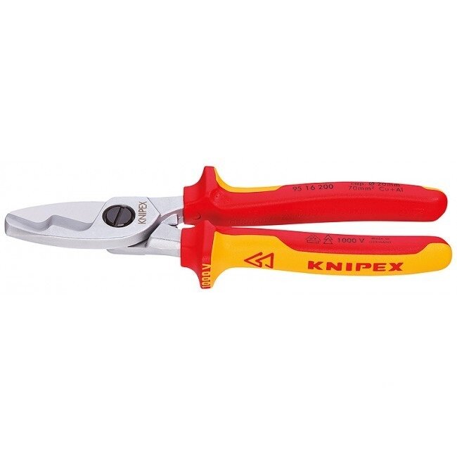 Ножницы для резки кабелей с двойными режущими кромками KNIPEX KN9516200