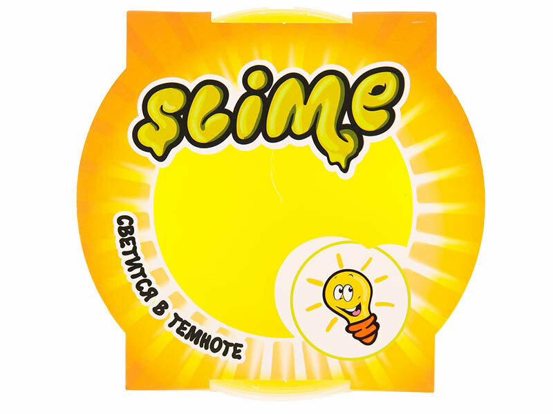 Слайм Slime Mega 300гр светится в темноте Yellow S300-19