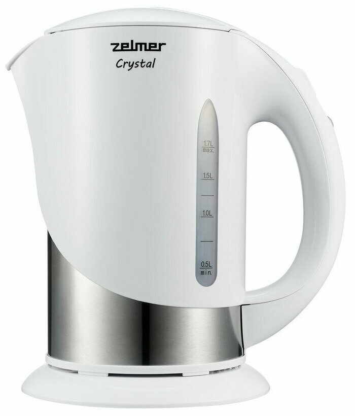 Zelmer Чайник Zelmer ZCK7630W Crystal WHITE, электрический, белый (2200Вт, 1.7л) (ret)