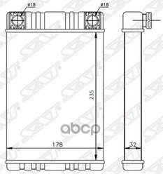 Радиатор Отопителя Салона Mercedes C-Class W203 00-/Clk W209 02-/Gw W463 89-/Sl W230 01- Sat арт. ST-MD07-395-0