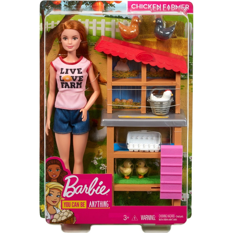 Barbie Кукла Кем быть Куриный фермер, FXP15