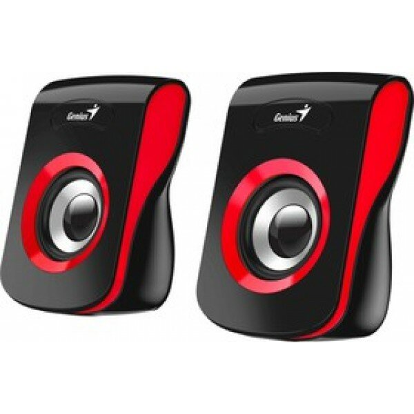 Колонки Genius SP-Q180, 2.0, 2 x 3W RMS, USB-power, Red