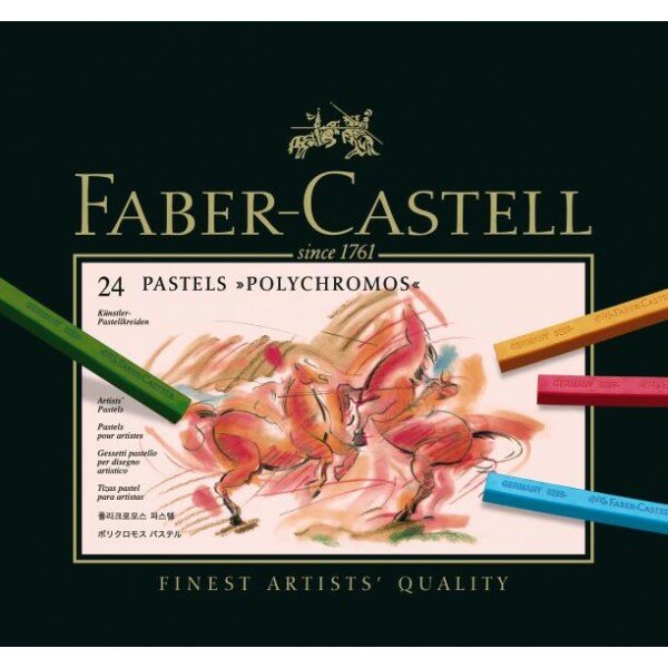 Faber-Castell Пастель художественная сухая Faber-Castell Polychromos 24 цвета, картонная упаковка