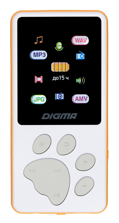 Цифровой плеер Digma S4 8Gb White-Orange