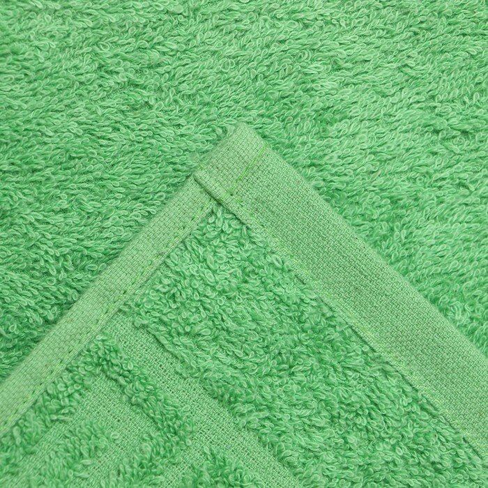 Полотенце махровое 40х70 см, классический зелёный, 430г/м, хлопок 100% - фотография № 4