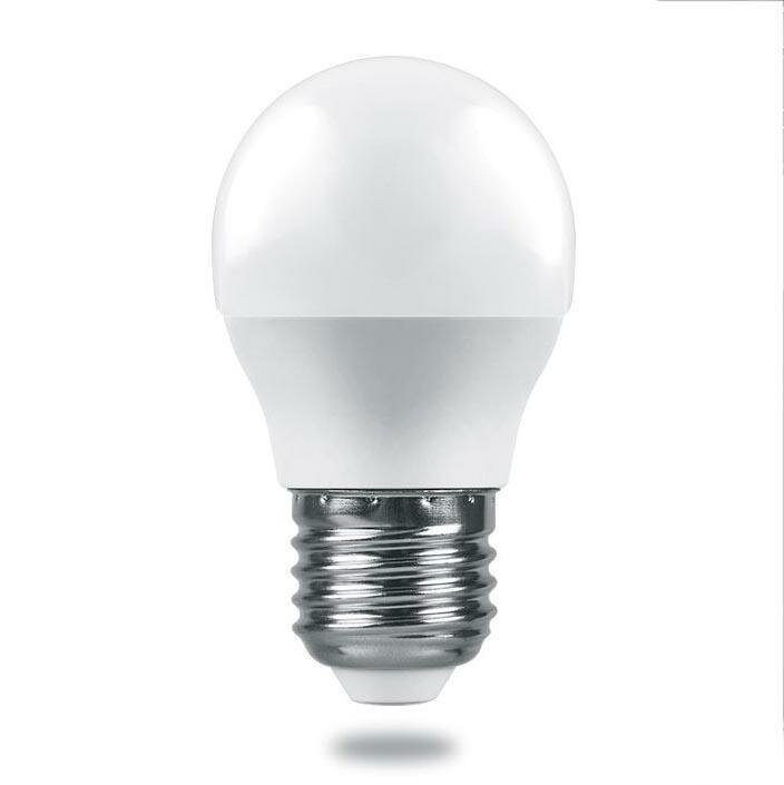 Лампочка светодиодная шар E27/G45 6Вт 475Лм белый нейтральный 4000К 38069