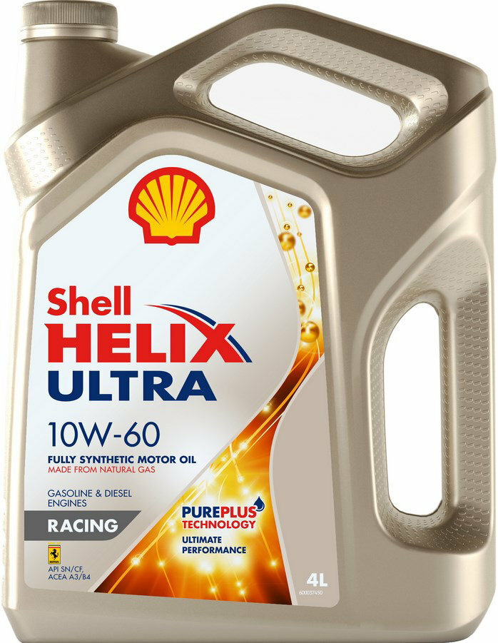 Масло моторное SHELL Helix Ultra 10W60, синтетика, 4литра 550046412/550046672А