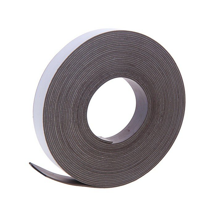 фото Магнитная лента тундра, с клеевым слоем, 25 х 1.5 мм, длина 10 м