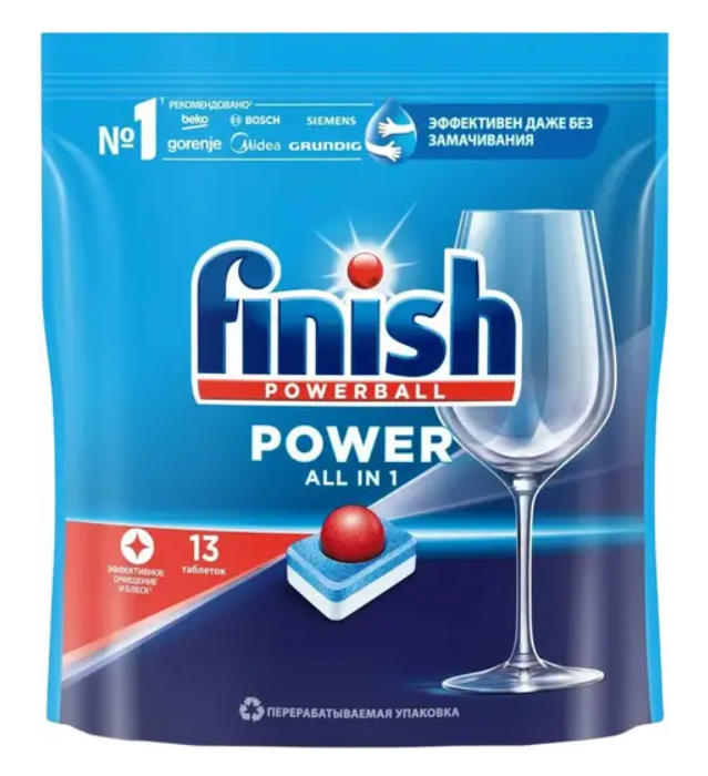 фото Таблетки для посудомоечный машин Finish Power All in 1, 13 шт